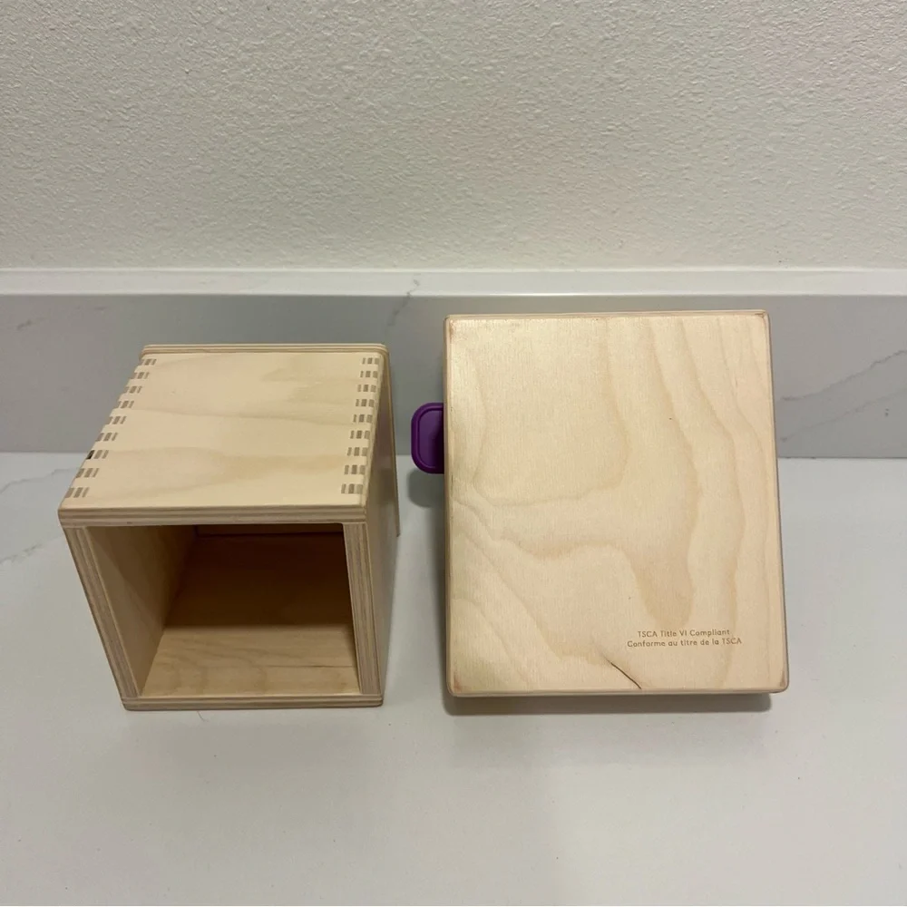 Lovevery Wooden Peg Drop & Magic Tissue Box Montessori Baby Toys – Preowned Set